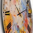 thumbnail image 2 of Designart 'Blue And Yellow Color Whirls' Large Modern Wall Clock, 2 of 4