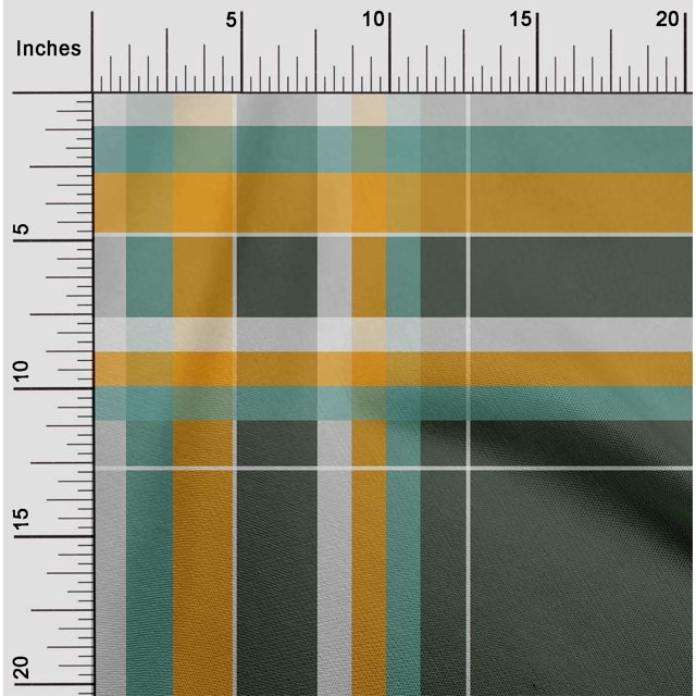 oneOone Cotton Flex Fabric Madras Check Print Fabric BTY 40 Inch Wide