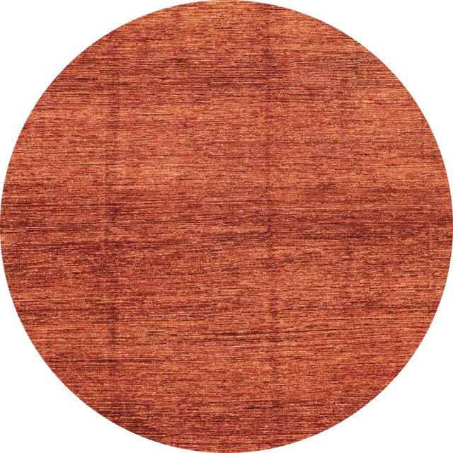 Ahgly Company Tapis d'Intérieur Ronds Abstraits Orange Rouge Abstraits pour Aire, 3 Pieds Rond