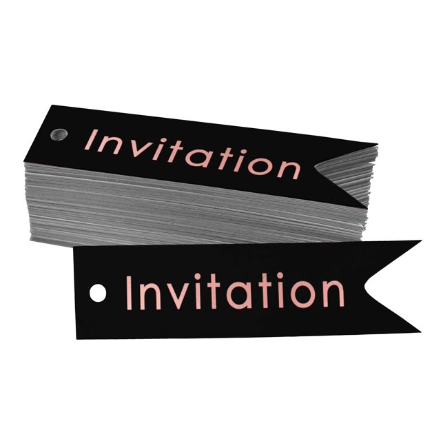 Inkdotpot Invitation Party Bottle Tag Real Rose Gold Foil Favor Hang Tags Pack Of 100