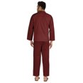 thumbnail image 4 of Inkmeso Ensemble de Pyjama Classique Uni en Coton, Pyjama Boutonné pour Hommes, 2 Pcs, Tenue de Nuit, 4 of 7