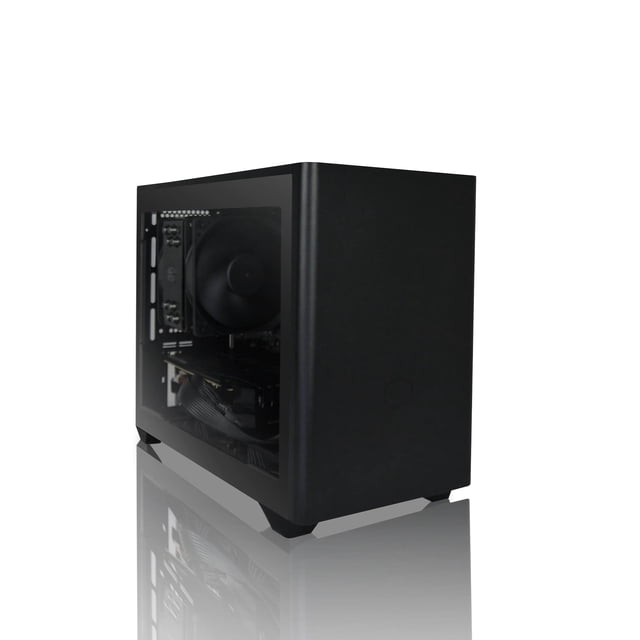 AVGPC Q-Box Mini Series PC - AMD Ryzen 5 5600G 6 Cœurs Noir NR200 Mini ITX Tour, compact 14.8 x 7.28 x 11.5 Pouces, Console de Jeu 212 black cooler avec Ventilateurs Supplémentaires, Configurée avec 16 Go (2x8) DDR4 3200, 1 To M.2 NVMe SSD, SFX Gold 650W PSU, Wi‐Fi AC et Bluetooth, Windows 10 avec Clavier et Souris de Jeu Groupés; Convient