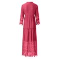 thumbnail image 5 of FhsagQ Sortie de Plage pour Femmes Grande Taille Blanc Mode Femme Uni Dentelle Patchwork Franges Robe à Manches Longues Robe de Plage Vacances Sortie de Plage pour Femmes avec Bas Sortie de Plage pour Femmes P, 5 of 5