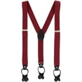 thumbnail image 1 of CTM®  1.375 Inch Wide Solid Color Y-Back Button-End Suspenders (Men's), 1 of 3