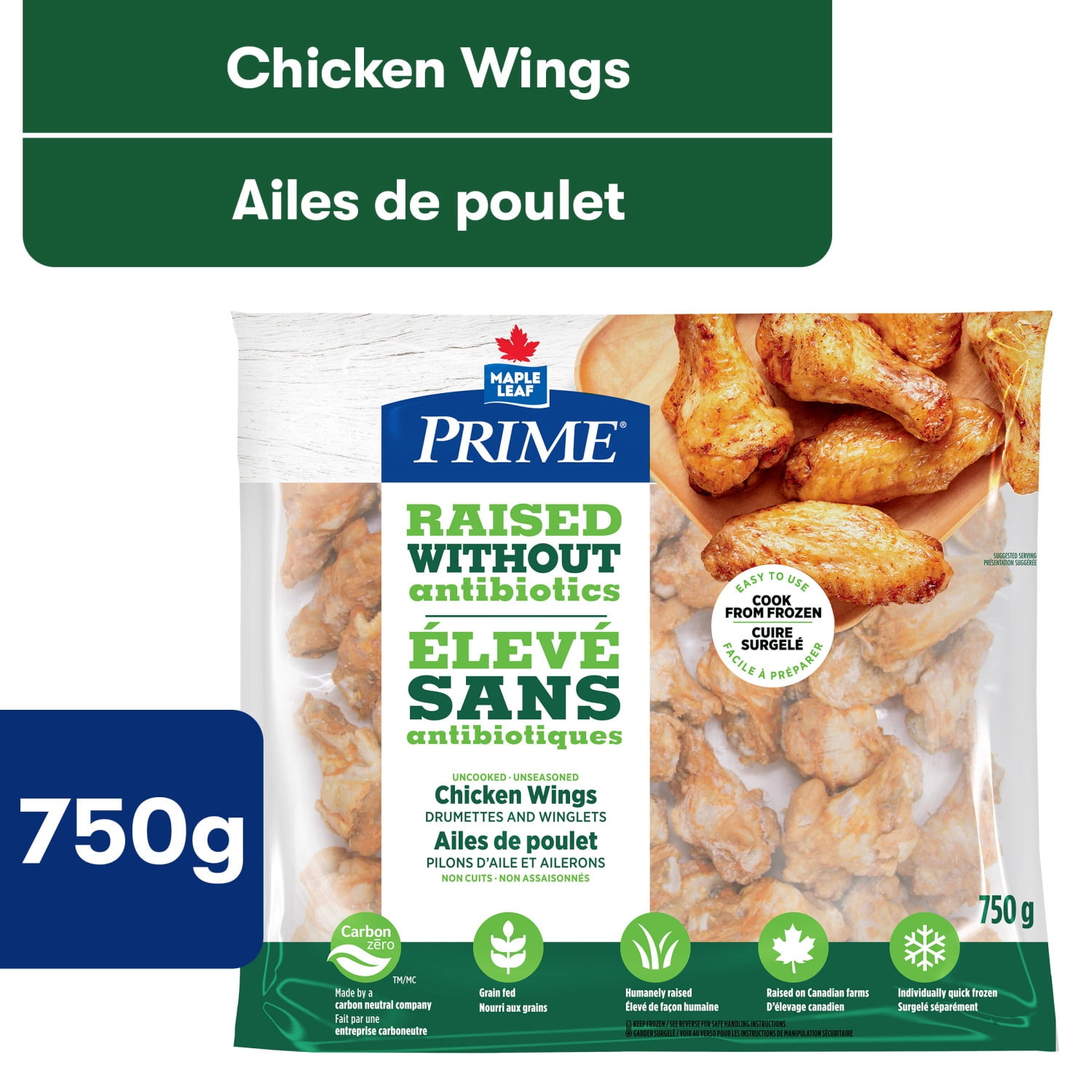 Prime Raised Without Antibiotics Chicken Wings
