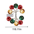 thumbnail image 3 of String Lights for Outside Christmas Lights Balls Christmas Tree Ball Ornaments Indoor Christmas Ball Lights Outdoor String Lights Insert End To End Expandable Christmas Tree Ornaments, 3 of 6