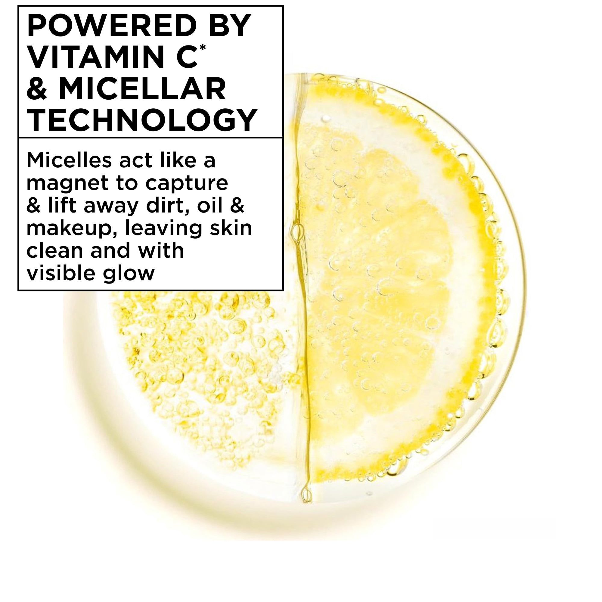Garnier Eau Micellaire, Démaquillant, Nettoyant Tout-en-un, avec Vitamine C