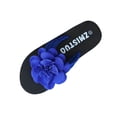thumbnail image 1 of WLOELOEW Women'S Plus-Size Beach Sandals With Floral Pattern Thick Sole For Summer Blue Cloth Material Size 6 Us 9.25 Inches, 1 of 9