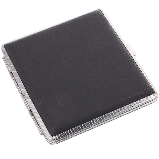 Shisuyan Boîte à Cigarette Type Flip Ouverture Noire 1Ensemble 9.80X9.40X1.50cm