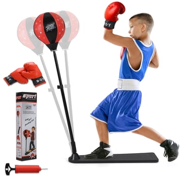 Costway Sac de Frappe pour Enfants avec Gants et Hauteur Ajustable pour Garçons et Filles
