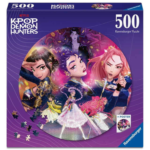 Ravensburger K-POP Demon Hunters For the fans! 500-Piece Round Puzzle