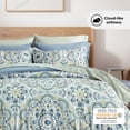 thumbnail image 2 of Regency Heights Full Size Comforter Set, 9-Piece Bed in a Bag Full, Green Bedding Comforter Set with Comforter, Flat Sheets, Fitted Sheets with Side Pockets, 2 of 7