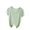thumbnail image 1 of Yuyuzo Hauts de Pyjama Grande Taille pour Femmes Manches Courtes Haut de Pjs Col Rond Chemises de Nuit Doux Confortables Vêtements d'Intérieur, 1 of 3