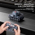 thumbnail image 2 of 1/64 Scale Mini Remote Control Tank with 24G Infrared and Rotating Turret for Teens and Adults Educational Toy, 2 of 4