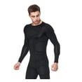 thumbnail image 3 of Chandail de Compression Rembourré à Manches Longues Haut Protecteur Protecteur de Poitrine pour Rugby Football Painball Baseball Basketball, 3 of 5