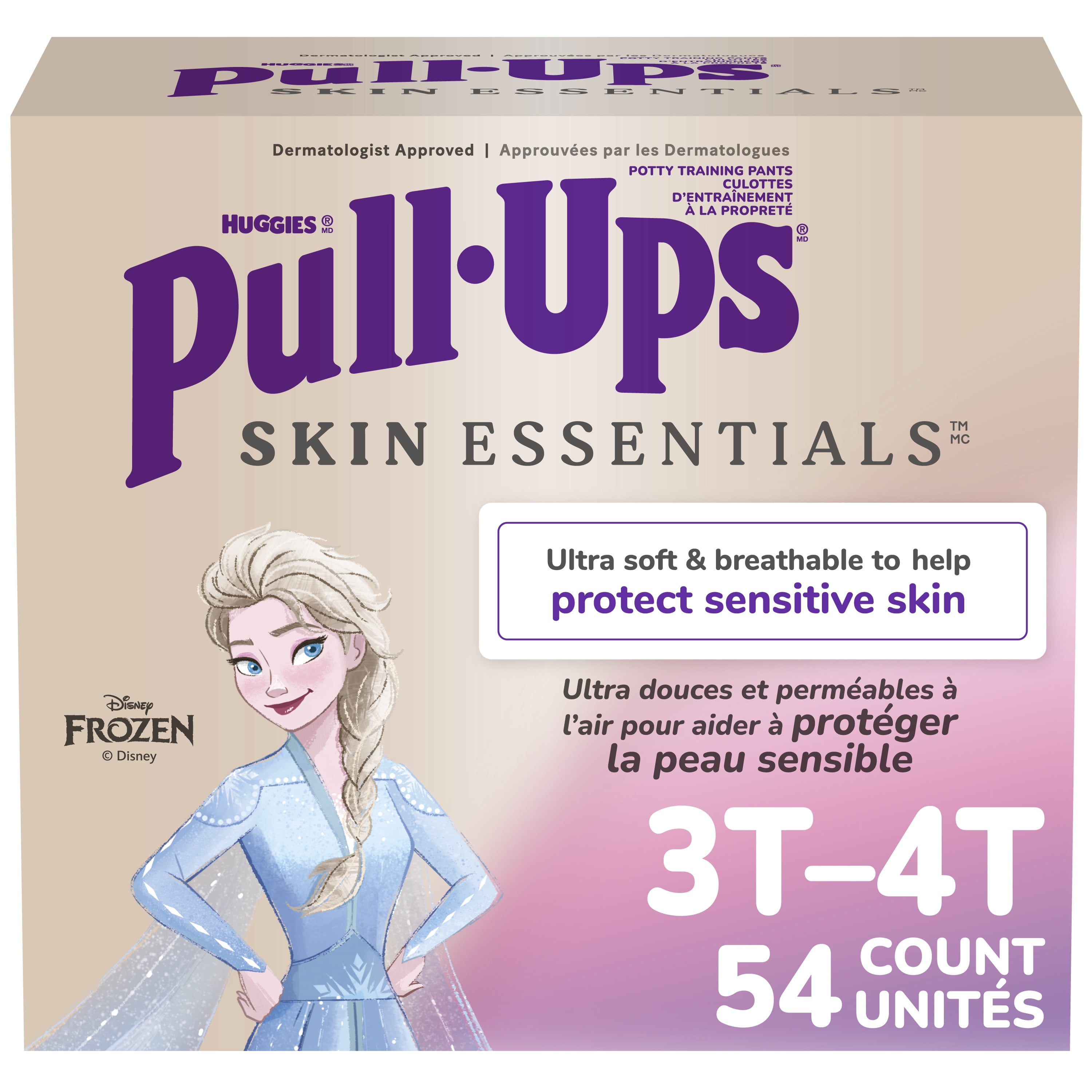 Pull-Ups Girls' Skin Essentials Training Pants, 3T-4T (32-40 lbs), 54 Ct