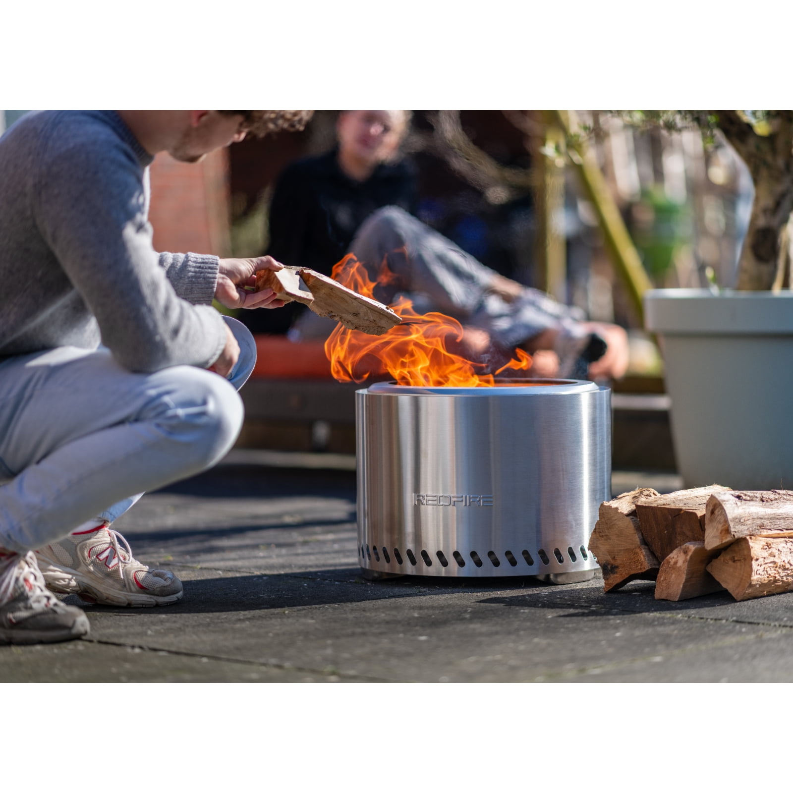 RedFire Volcano Pellet Fire Pit Extra Large Stainless Steel