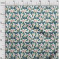 thumbnail image 3 of oneOone Polyester Spandex White Fabric Tropical Leaf Sewing Material Print Fabric By The Yard 56 Inch Wide, 3 of 5