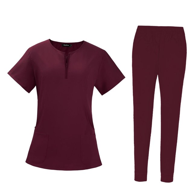 lionlar Uniforme d'Infirmière pour Femme Extensible à Multiples Poches Doux et Respirant Professionnel L