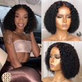 thumbnail image 3 of Peruvian Curly Human Hair Wig Glueless Lace Front Human Hair, 3 of 3