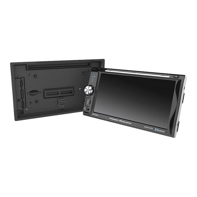 Power Acoustik 6.2" Double Din Receiver with Bluetooth & Detachable Faceplate w/Padded Carry Case
