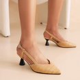 thumbnail image 4 of Womens Shoes Snake Pattern Sandals Casual Comfortable High Heel Pointed Toe Buckle Pumps, 4 of 9
