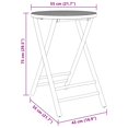 thumbnail image 4 of vidaXL Folding Garden Table Ø55x75 cm Bamboo, 4 of 5