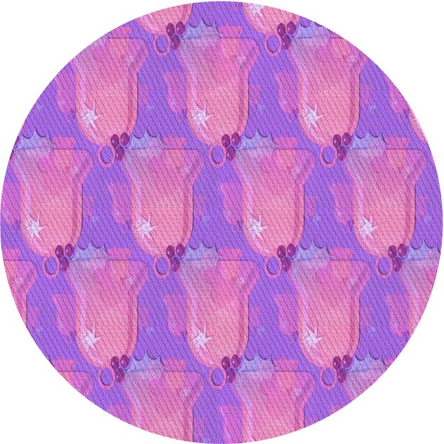 Ahgly Company Tapis Rond Lavable en Machine Intérieur Transitionnel Violet Violet, 6 Pieds Rond