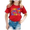 thumbnail image 1 of WEAIXIMIUNG Chandails de Sport pour Filles 10-12 Enfant Rentrée des Classes Saison Imprimé Graphique Col Rond Manches Courtes T-Shirt d'Été Décontracté, 1 of 4