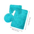 thumbnail image 2 of Yhmxh Bathroom Rugs 3pc Bathroom Set Rug Mat Toilet Lid Cover Plain Color Bathmats Living Room Rug Bath Mat for Home and Kitchen Bathroom, 2 of 3
