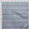 thumbnail image 3 of oneOone Tissu Popeline Sergé Coton Bio Chevron Ikat Imprimé 1 Yard 42 Pouces de Large, 3 of 4