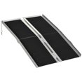 thumbnail image 1 of HOMCOM 4ft Wheelchair Ramp Scooter Mobility Non-Skid Layering Black, 1 of 10