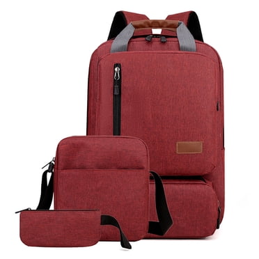 RXIRUCGD Teen Boys School Backpack Kids Bookbag Set with Crossbody Bag Pencil Case Travel Laptop Backpack Casual Daypacks Black