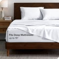 thumbnail image 4 of Bare Home Linen Sheet Set - Deep Pocket - Breathable - 3-Pieces - Twin, White, 4 of 6