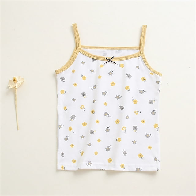 Soki Girls Layer Undershirt Summer T-shirt Base Shirt Round-Neck Camisoles Tops