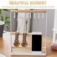 thumbnail image 2 of Agiferg Jewelry Stand Necklace Holder 2-Tier Jewelry Tower Rack With Earring Tray And Holes 8 Hooks Necklaces Hanging Storage Tree Display Organizer For Bracelets, 2 of 9