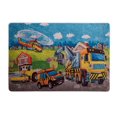 thumbnail image 1 of Construction Site Fun Area Rug, blue/green/orange, 1 of 3