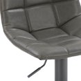 thumbnail image 3 of CorLiving Palmer Square Tufted Curved Adjustable Height Indoor Barstools, Grey (Set of 2), 3 of 9