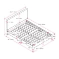 thumbnail image 2 of CorLiving Juniper Fabric Upholstered Adult Queen Platform Bed with Padded Headboard and Slats, No Box Spring Required, Grey, 2 of 12