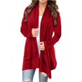 thumbnail image 1 of Knee Length Cardigan Split Front Sweater Cardigan Tops for Women Womens Long Sweaters Open Front Shawl Neck Cardigan Women Womens Sweaters Fall Cardigan Come Mono Cardigan Knit Long Sweater Fall, 1 of 4