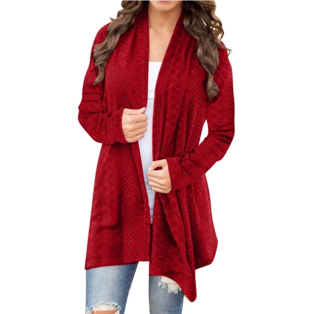Knee Length Cardigan Split Front Sweater Cardigan Tops for Women Womens Long Sweaters Open Front Shawl Neck Cardigan Women Womens Sweaters Fall Cardigan Come Mono Cardigan Knit Long Sweater Fall