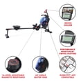 thumbnail image 4 of Sunny Health & Fitness Elite Water Rowing Machine with High Resistance Vertical Tank, Exclusive Bluetooth SunnyFit App, 4 of 9