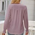 thumbnail image 5 of IROINID Reduced Womens Long Sleeve V-Neck Shirts Lounge Comfortable Solid Color Ruffle Sleeve Tops Blouse,Khaki, 5 of 5