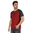 thumbnail image 3 of Inkmeso Short Raglan Sleeve Cotton Lightweight Solid T-Shirts Classic Henley T-Shirt For Mens, 3 of 7