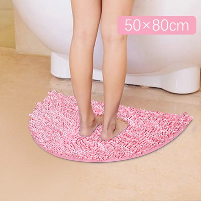Carpet - Half Round Bathroom Rug for Comfort Durable Thickened Furry Soft and Machine Washable Bath Mat for Everyday Use