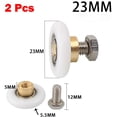 thumbnail image 1 of 2 x Rouleaux/courants/roues de Porte de Douche 19 mm, 23 mm, 25 mm, 27 mm Diamètres de Roue, 1 of 5