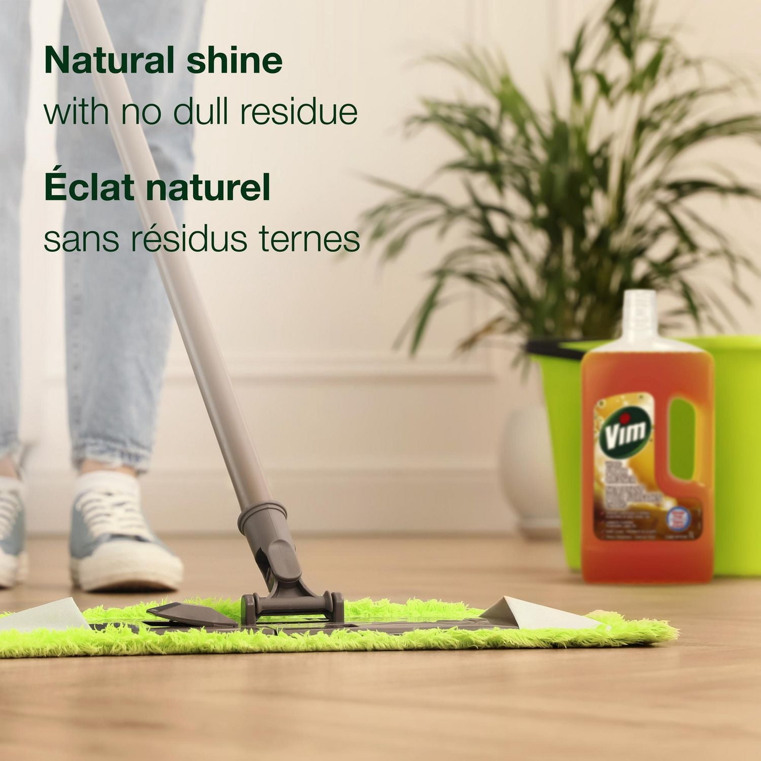Vim Nettoyant pour Surfaces en Bois, Parfum Frais, 1L