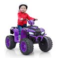 thumbnail image 1 of Gymax Kids Ride-On ATV 24V Battery Powered Electric Vehicle w/ Wireless Connection Music Radio LED Lights Purple, 1 of 10