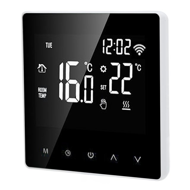 Thermostat, Accurate Temperature Temperature Controller AC230V For Home For Bedroom For Living Room White Background Orange Button,White Background White Button,Orange Background