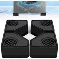 thumbnail image 1 of 4Pcs Anti Vibration Pads for Washing Machine, Stops Washer Dryer Moving, Prevents Noise, Vibration Transfer, Antivibration Stabilizer Support Feet Mat Suitable for Most Furniture (Increase1.8in), 1 of 17